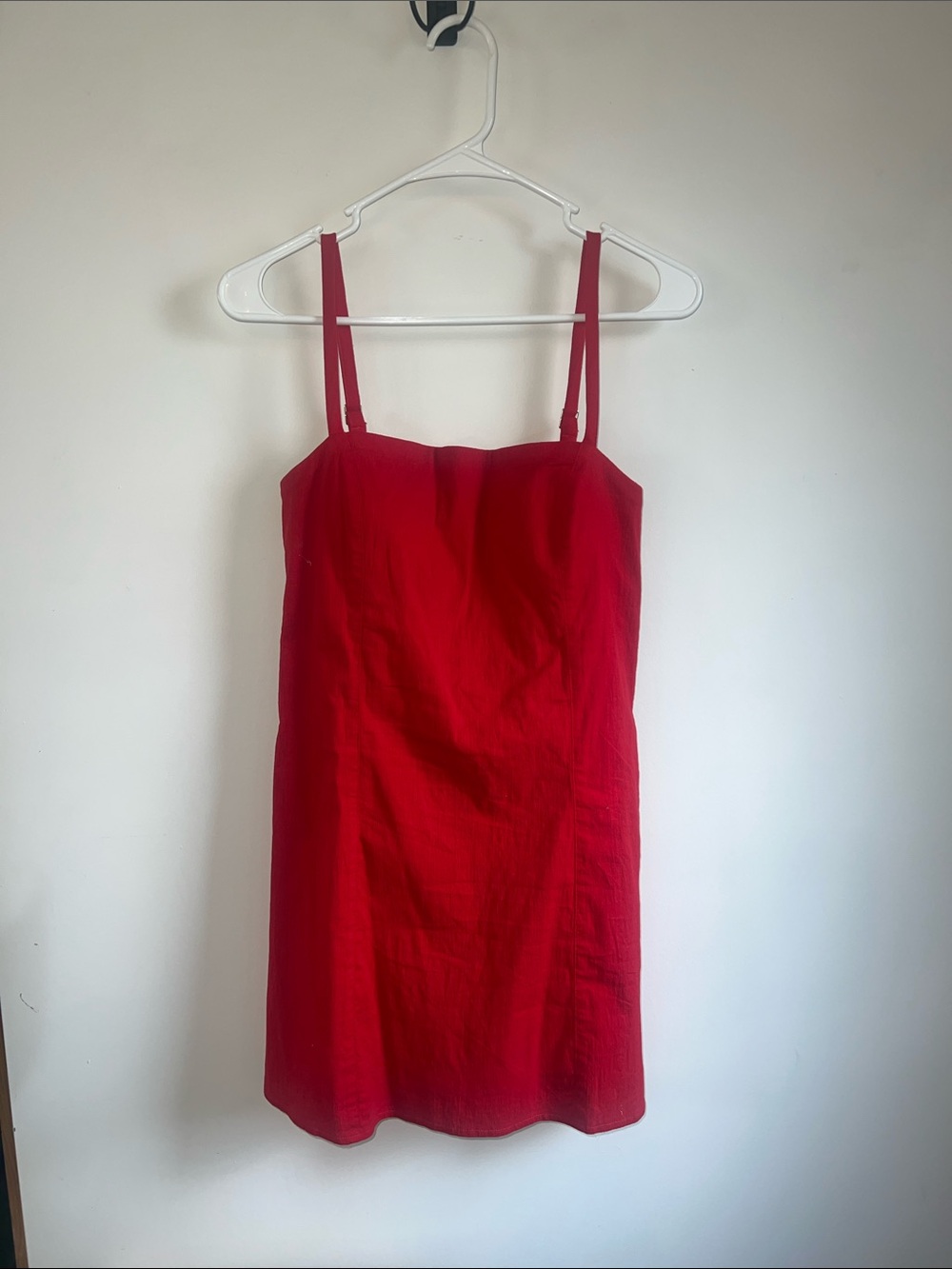 Abercrombie & Fitch Bra Free Red Spaghetti-Strap Mini Dress
